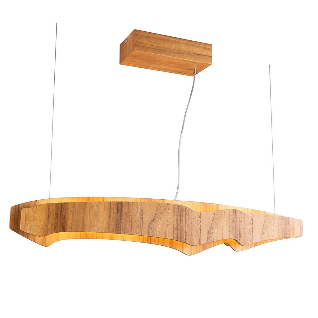 QN-HORIZON-LED-LP-100-TEAK Horizon LED Linear Pendant Teak