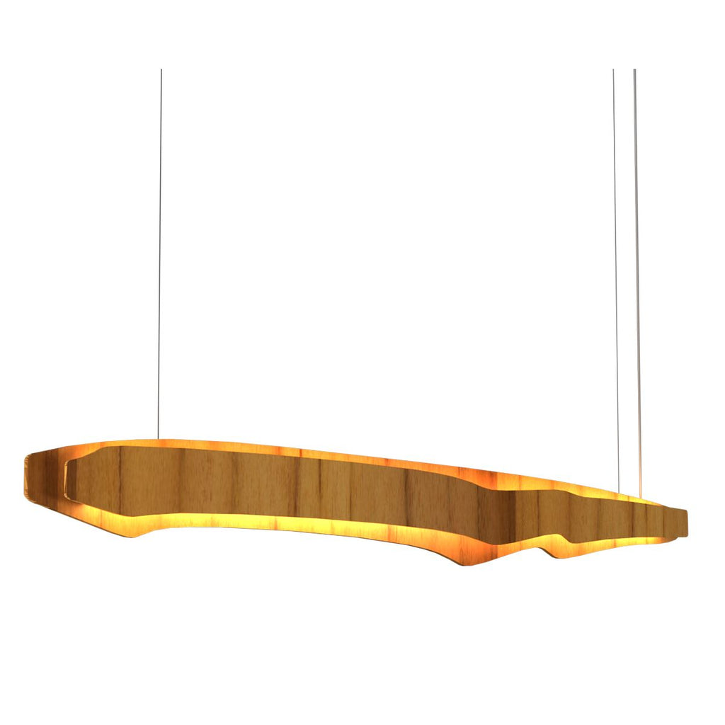 QN-HORIZON-LED-LP-140-TEAK Horizon LED Linear Pendant Teak