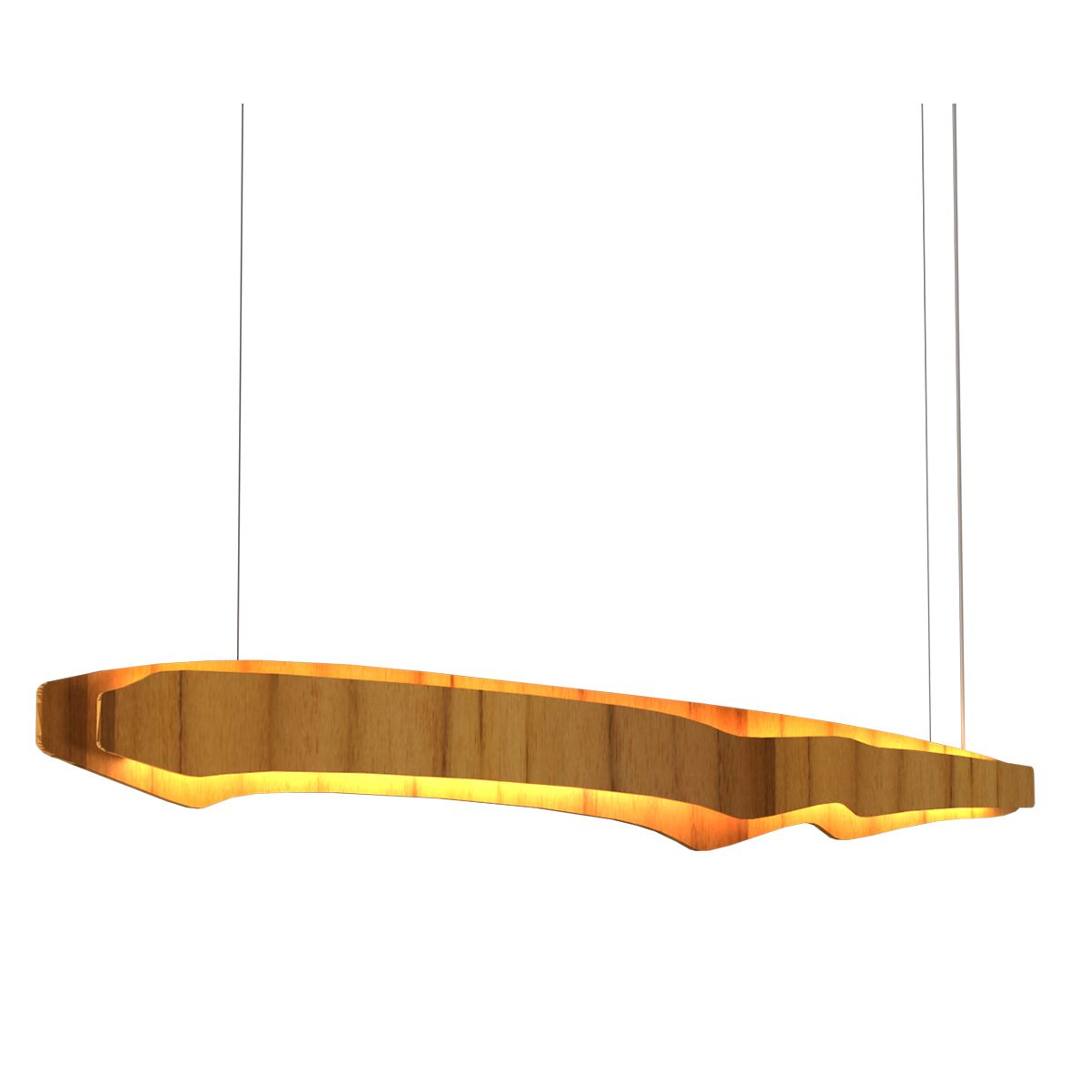QN-HORIZON-LED-LP-140-TEAK Horizon LED Linear Pendant Teak