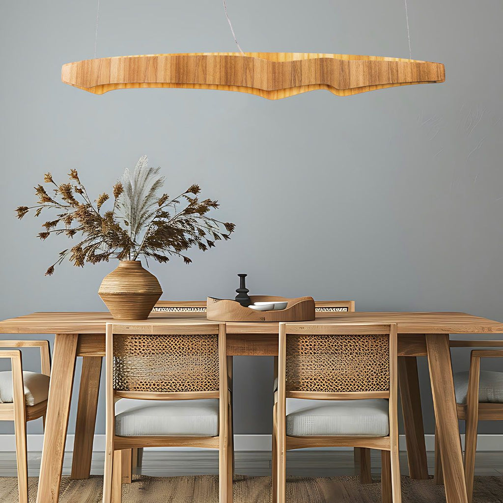 QN-HORIZON-LED-LP-140-TEAK Horizon LED Linear Pendant Teak