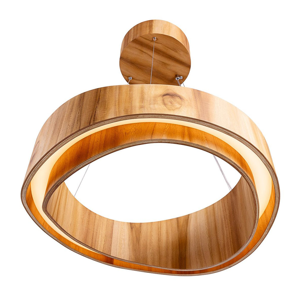 QN-HORIZON-RING-LED-60-TEAK Horizon LED Large Ring Pendant Teak