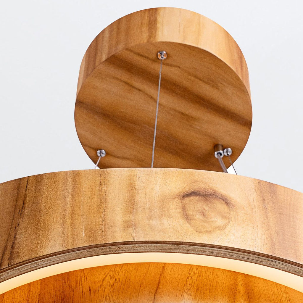 QN-HORIZON-RING-LED-60-TEAK Horizon LED Large Ring Pendant Teak