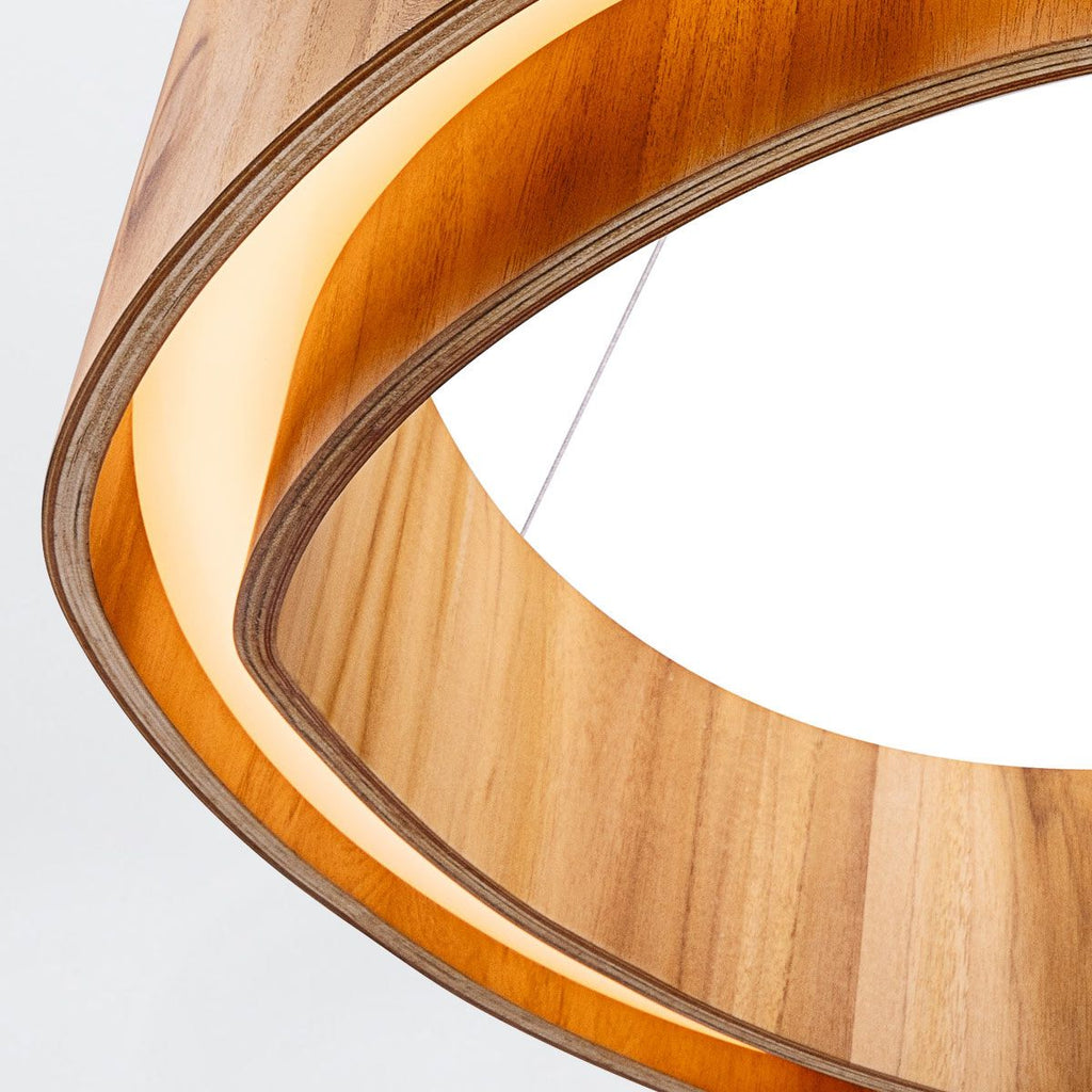 QN-HORIZON-RING-LED-60-TEAK Horizon LED Large Ring Pendant Teak