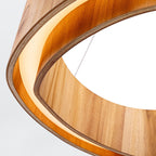QN-HORIZON-RING-LED-60-TEAK Horizon LED Large Ring Pendant Teak