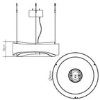 QN-HORIZON-RING-LED-60-TEAK Horizon LED Large Ring Pendant Teak
