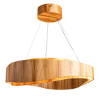 QN-HORIZON-RING-LED-80-TEAK Horizon LED Medium Ring Pendant Teak