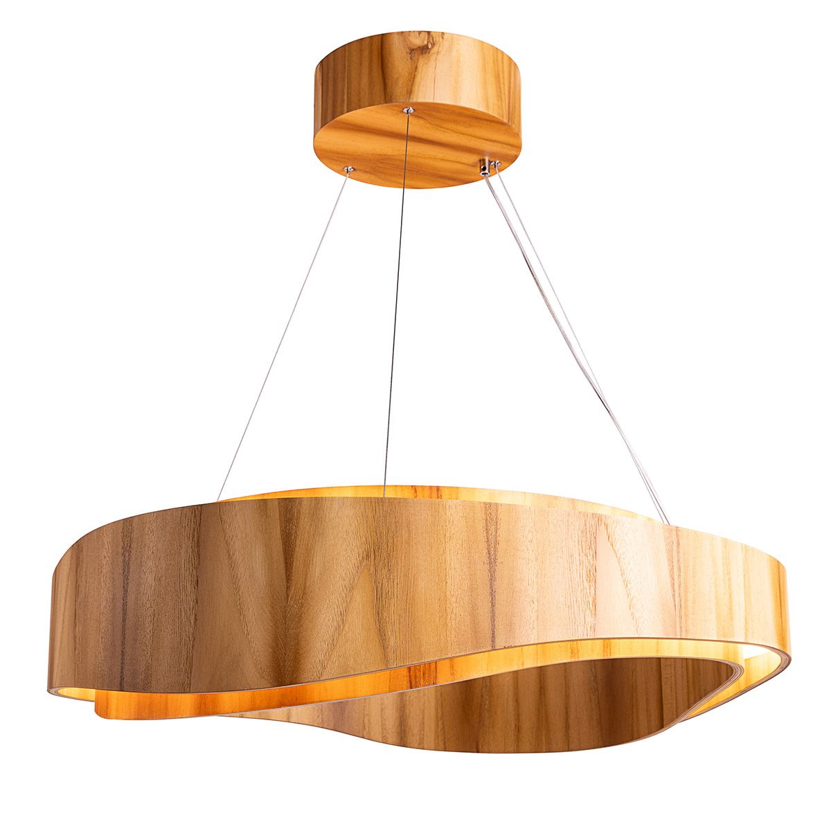 QN-HORIZON-RING-LED-80-TEAK Horizon LED Medium Ring Pendant Teak