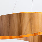 QN-HORIZON-RING-LED-80-TEAK Horizon LED Medium Ring Pendant Teak