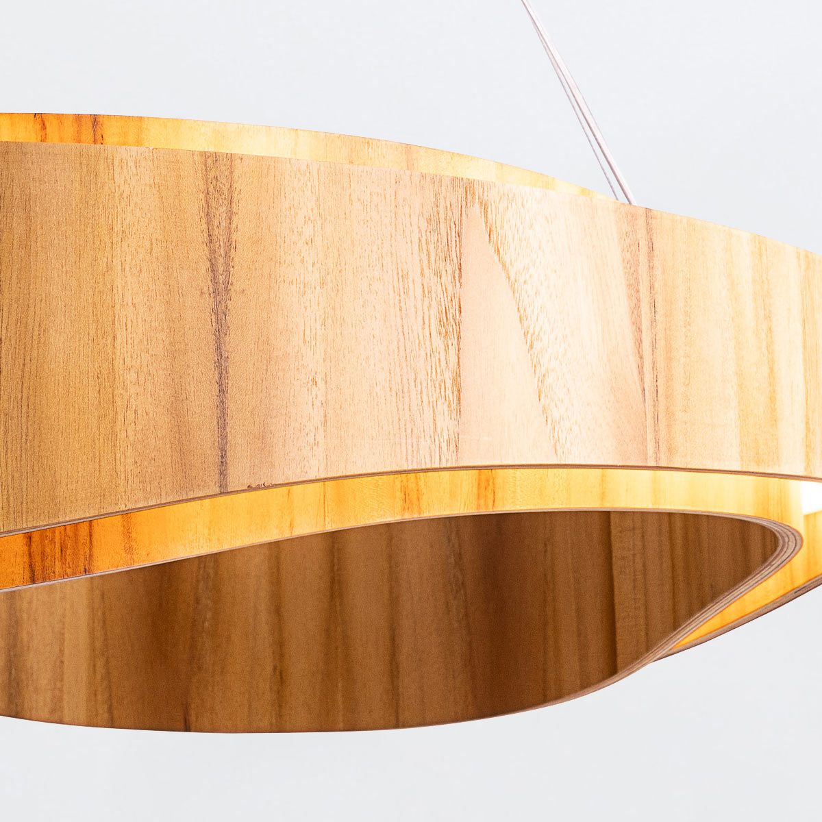 QN-HORIZON-RING-LED-80-TEAK Horizon LED Medium Ring Pendant Teak