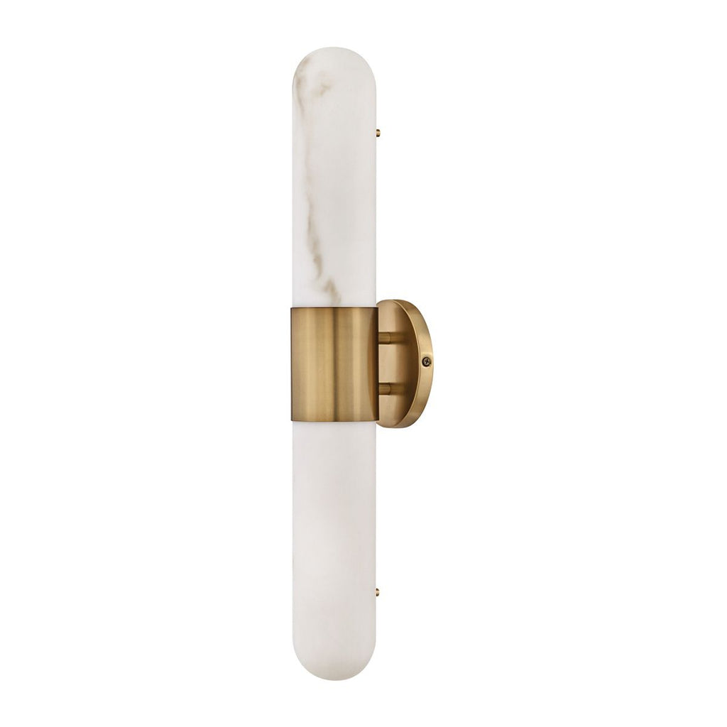 QN-IBIZA-L-HB Ibiza Bathroom Large LED Wall Light Heritage Brass