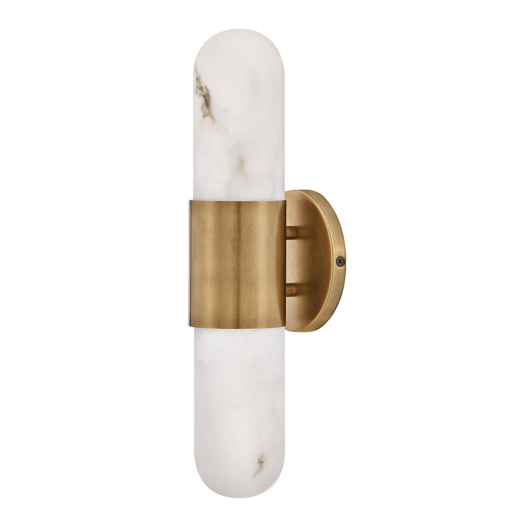 QN-IBIZA-M-HB Ibiza Bathroom Medium LED Wall Light Heritage Brass