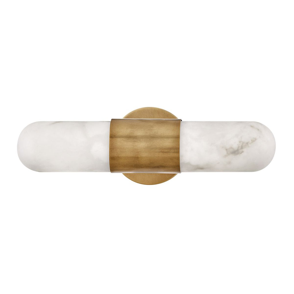 QN-IBIZA-M-HB Ibiza Bathroom Medium LED Wall Light Heritage Brass