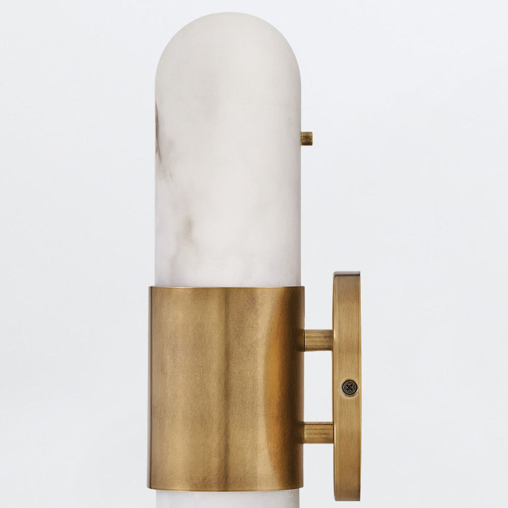 QN-IBIZA-M-HB Ibiza Bathroom Medium LED Wall Light Heritage Brass