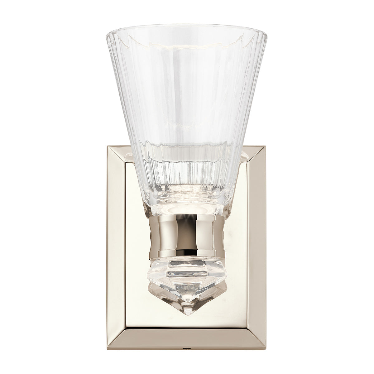 QN-KAYVA1-PN Kayva LED 1 Arm Dual-lit  Bathroom Wall Light  Polished Nickel