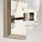 QN-KAYVA1-PN Kayva LED 1 Arm Dual-lit  Bathroom Wall Light  Polished Nickel