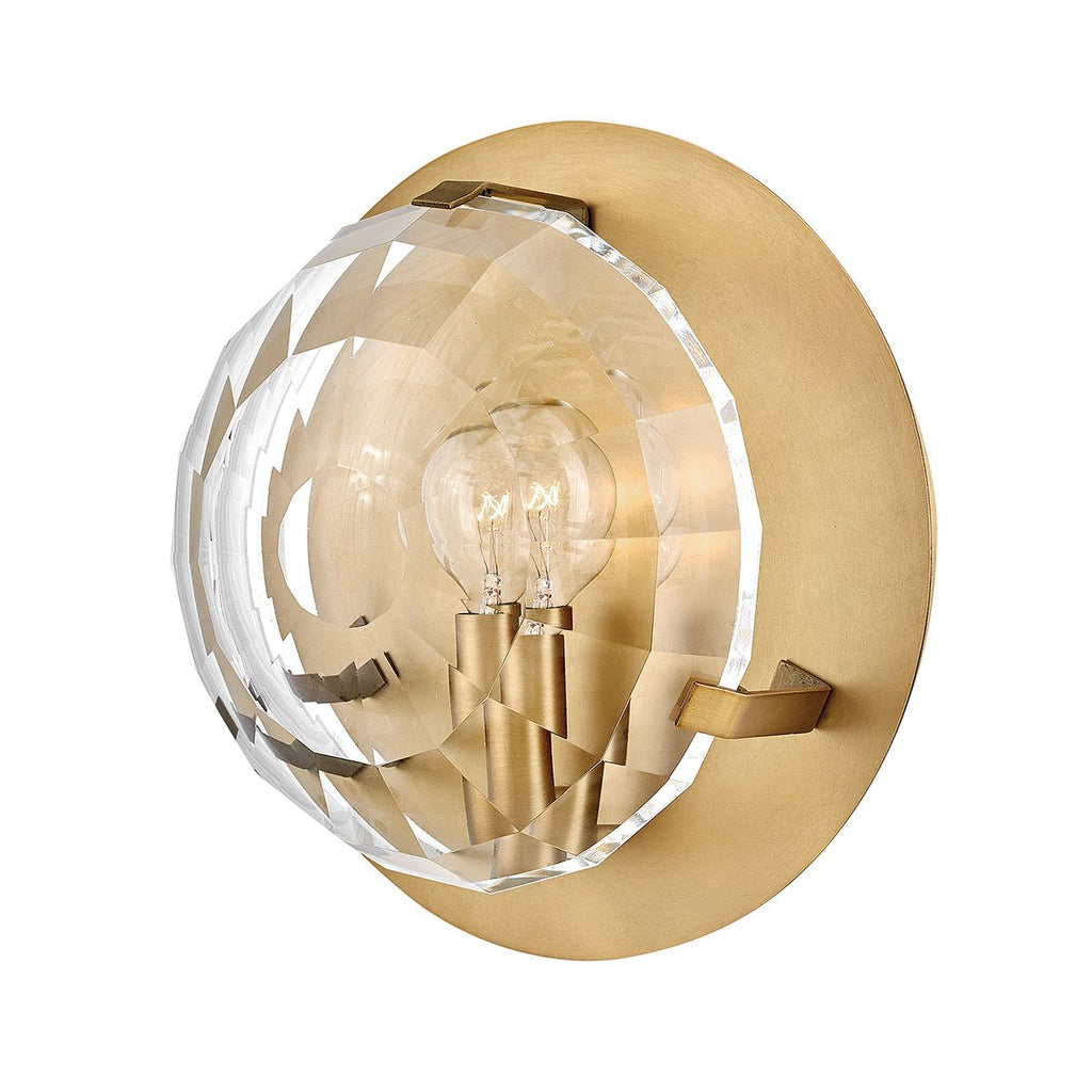QN-LEO-WB1-HB Leo 1 Light Wall Light Heritage Brass