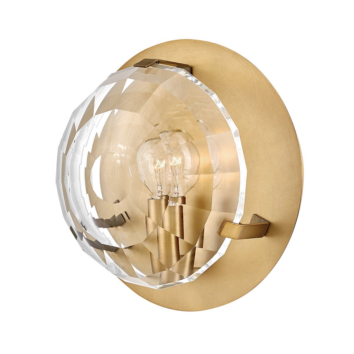 QN-LEO-WB1-HB Leo 1 Light Wall Light Heritage Brass