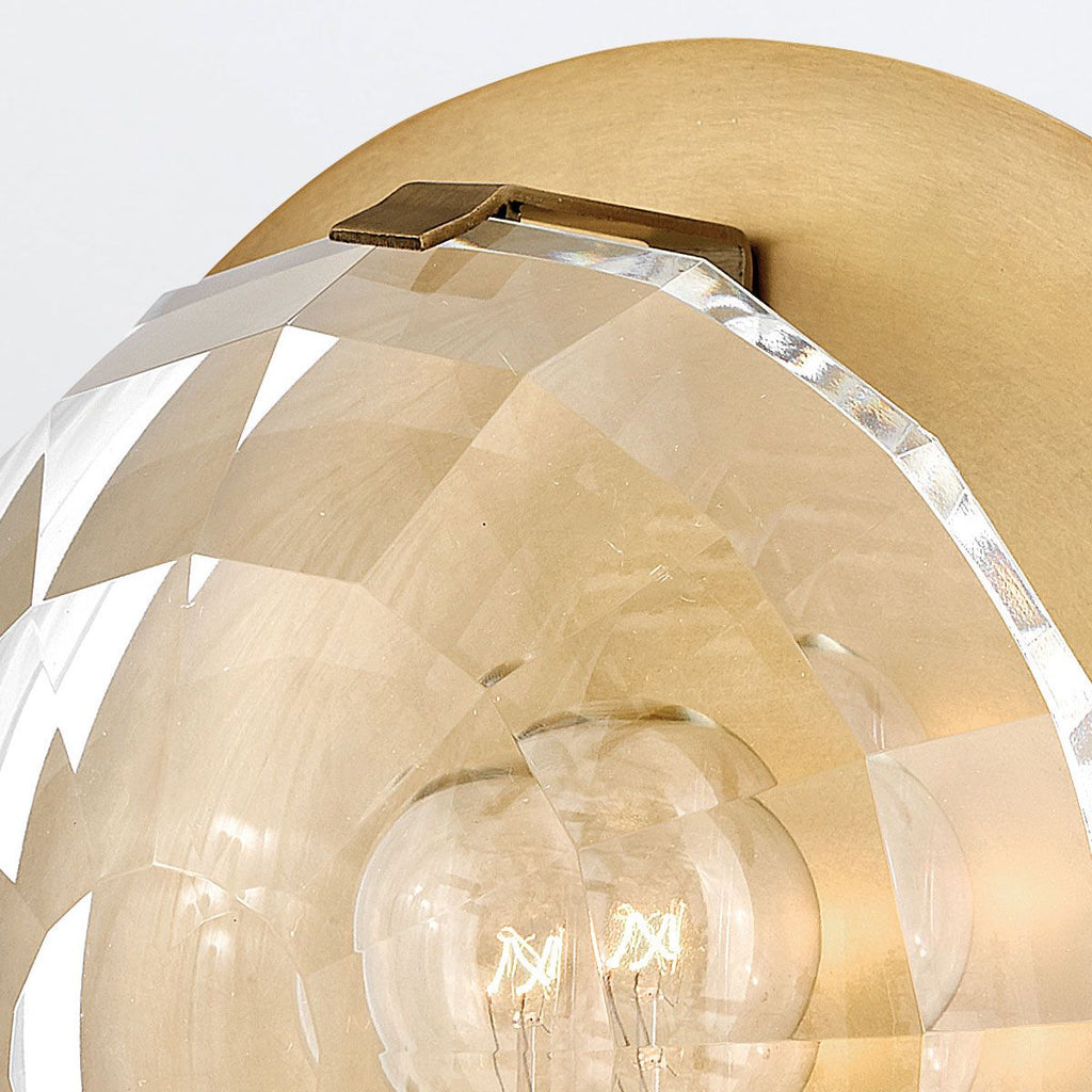 QN-LEO-WB1-HB Leo 1 Light Wall Light Heritage Brass