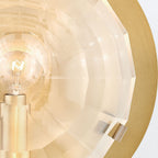 QN-LEO-WB1-HB Leo 1 Light Wall Light Heritage Brass