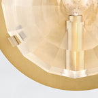 QN-LEO-WB1-HB Leo 1 Light Wall Light Heritage Brass