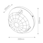 QN-LEO-WB1-HB Leo 1 Light Wall Light Heritage Brass