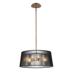 QN-LINARA-3P-BK Linara 3 Light Pendant Black / Natural Brass