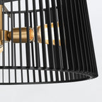 QN-LINARA-3P-BK Linara 3 Light Pendant Black / Natural Brass