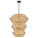 QN-LUCA-10P-BK-CAM Luca 10 Light Multi-tier Chandelier Black/Camel