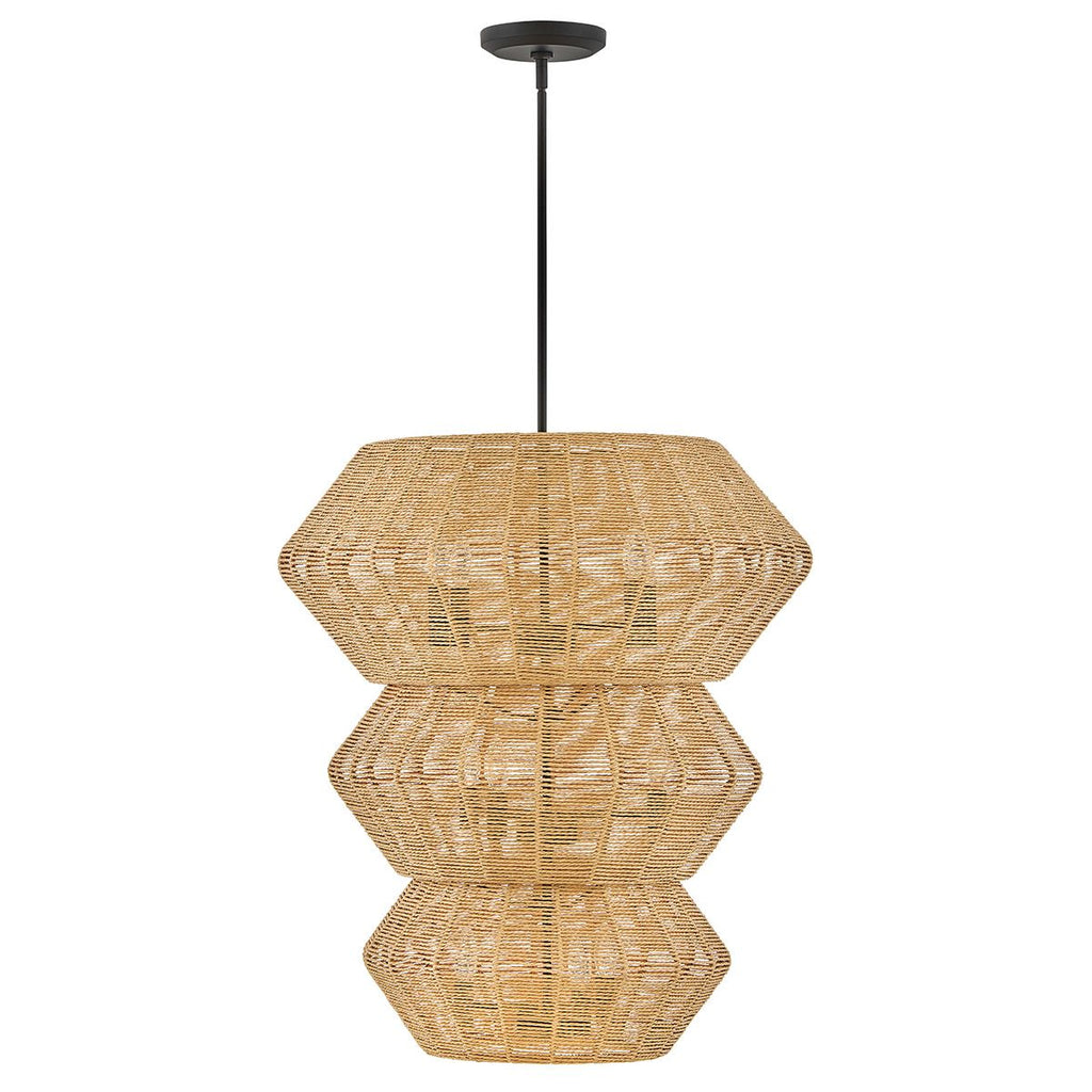 QN-LUCA-10P-BK-CAM Luca 10 Light Multi-tier Chandelier Black/Camel