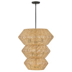 QN-LUCA-10P-BK-CAM Luca 10 Light Multi-tier Chandelier Black/Camel