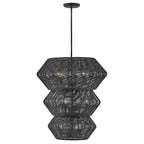 QN-LUCA-10P-BK-BK Luca 10 Light Multi-tier Chandelier Black