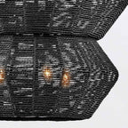 QN-LUCA-10P-BK-BK Luca 10 Light Multi-tier Chandelier Black