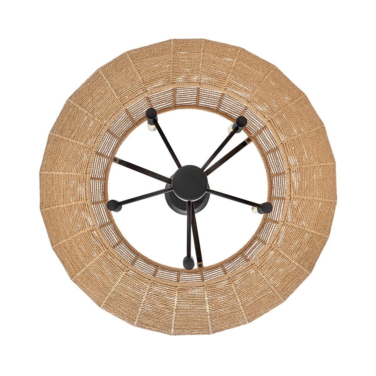 QN-LUCA-5P-M-BK-CAM Luca 5 Light Duo-Mount Pendant Black/Camel