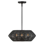 QN-LUCA-P-S-BK-BK Luca 3 Light Duo-Mount Pendant Black