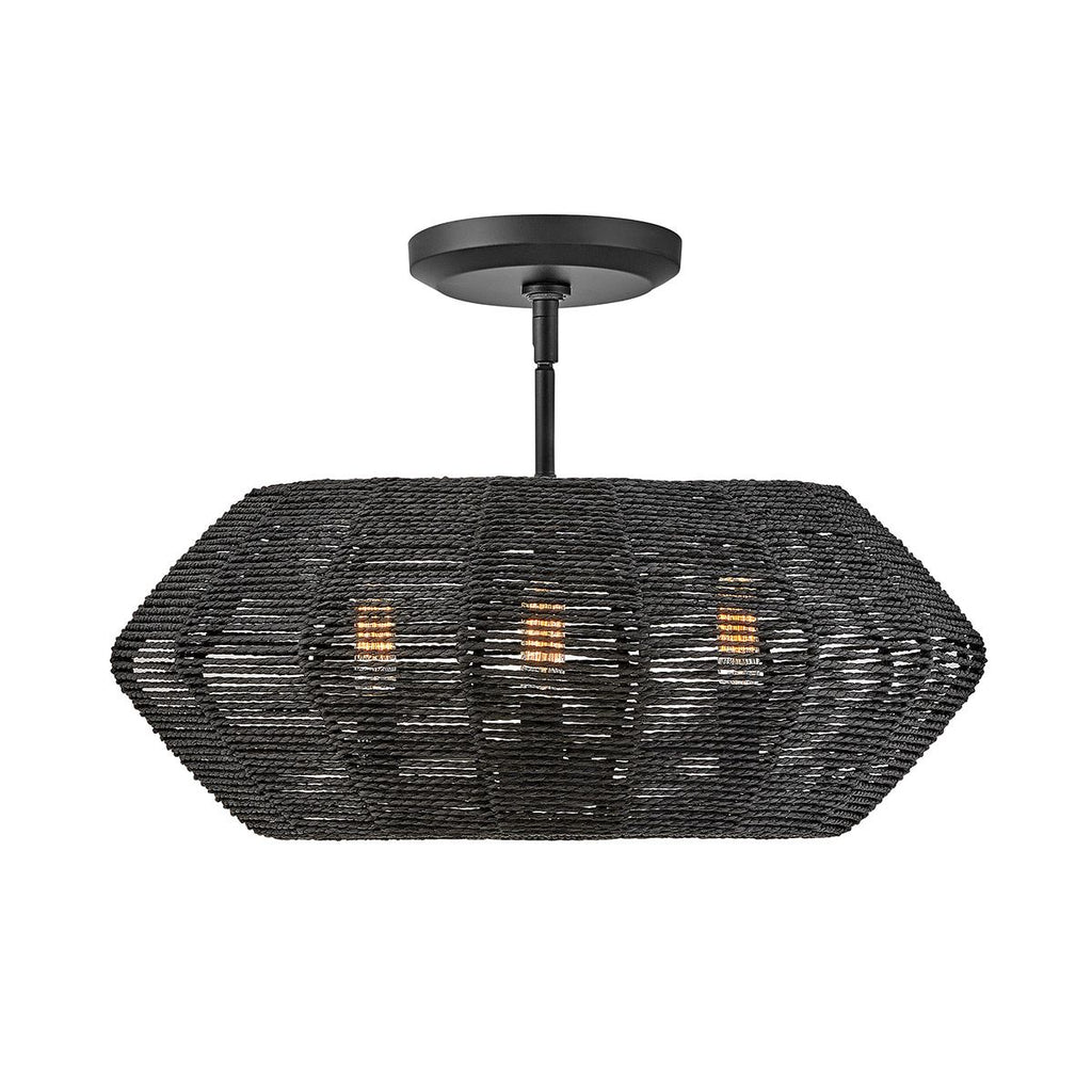 QN-LUCA-P-S-BK-BK Luca 3 Light Duo-Mount Pendant Black