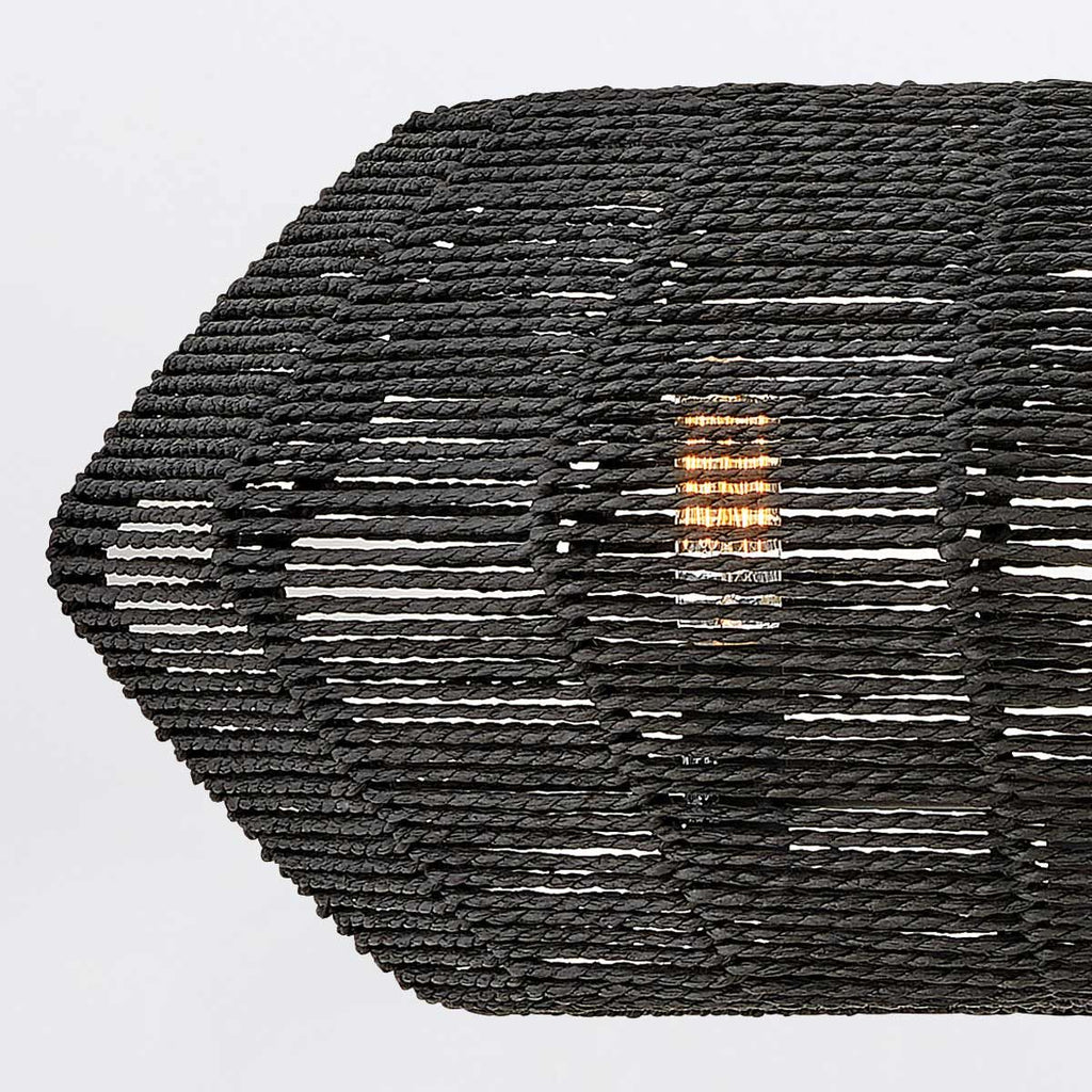 QN-LUCA-P-S-BK-BK Luca 3 Light Duo-Mount Pendant Black