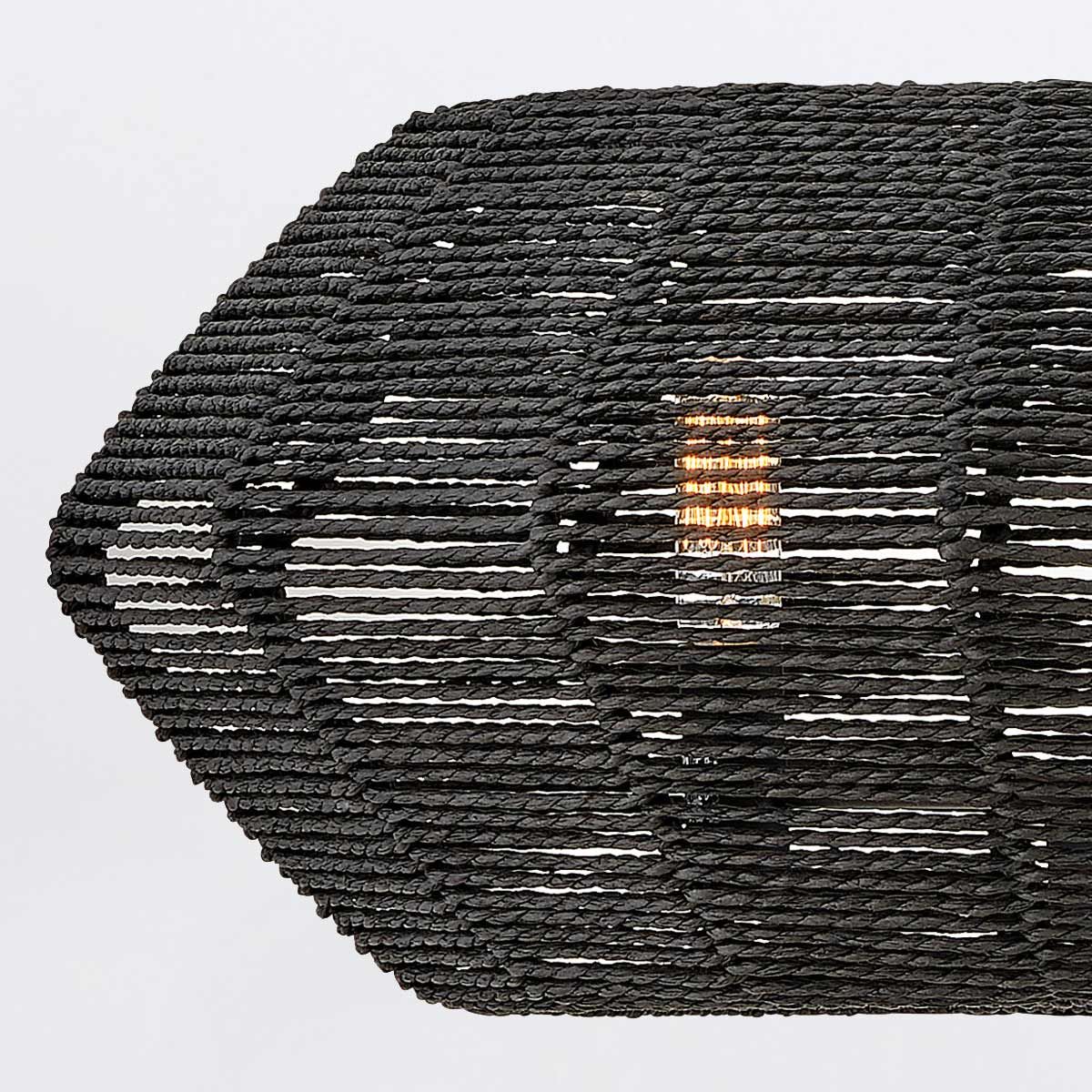 QN-LUCA-P-S-BK-BK Luca 3 Light Duo-Mount Pendant Black