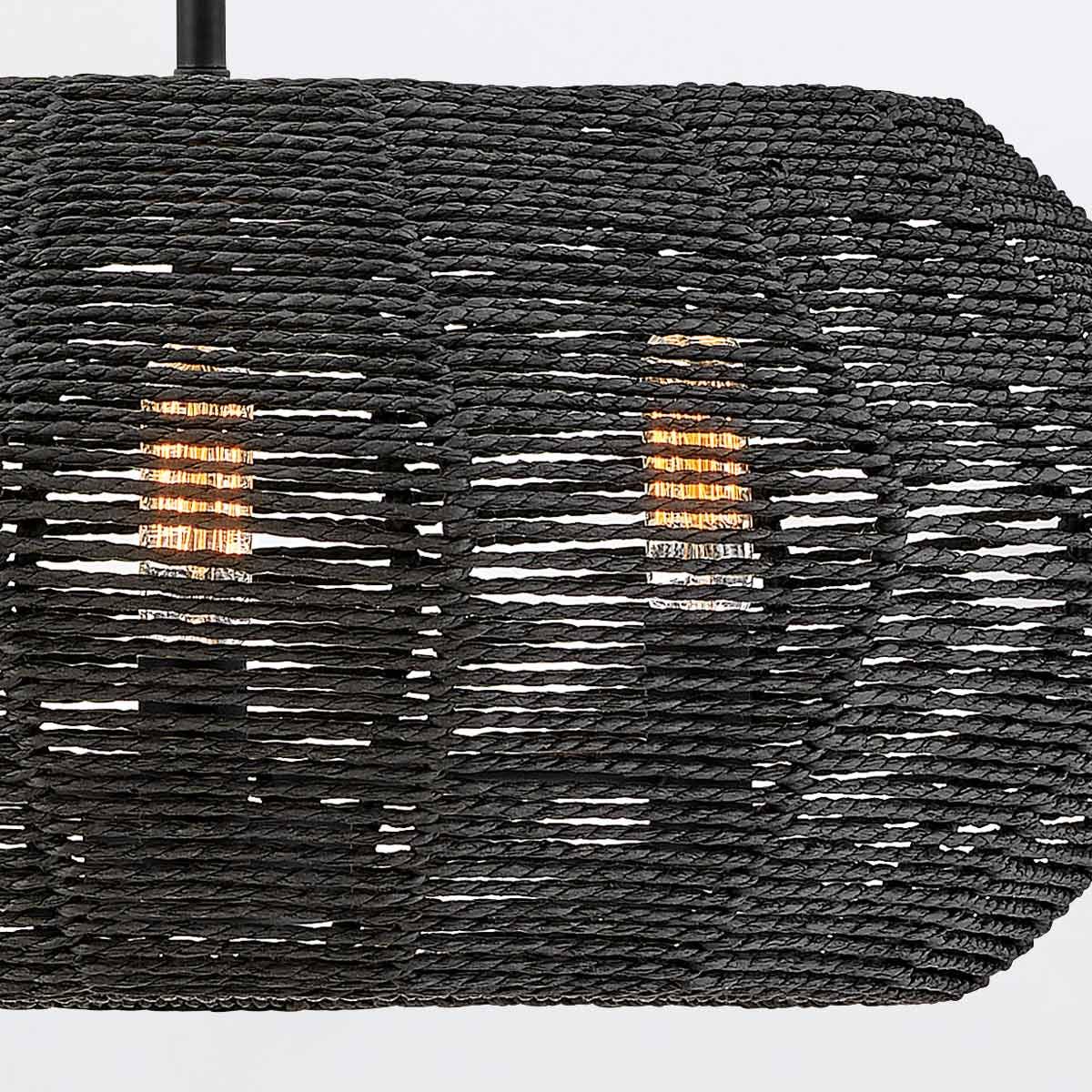 QN-LUCA-P-S-BK-BK Luca 3 Light Duo-Mount Pendant Black