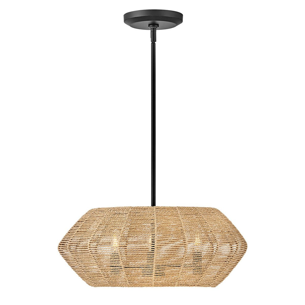 QN-LUCA-P-S-BK-CAM Luca 3 Light Duo-Mount Pendant Black/Camel