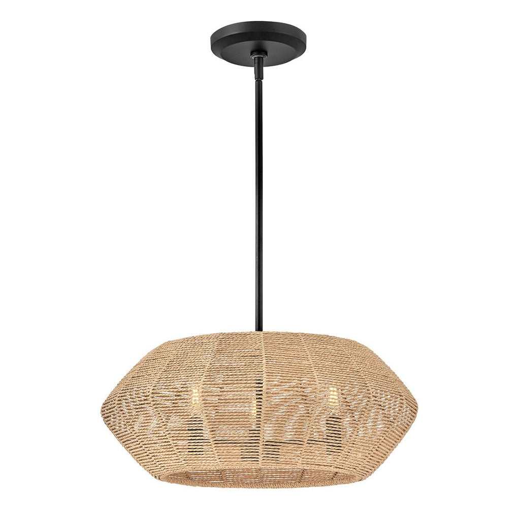 QN-LUCA-P-S-BK-CAM Luca 3 Light Duo-Mount Pendant Black/Camel