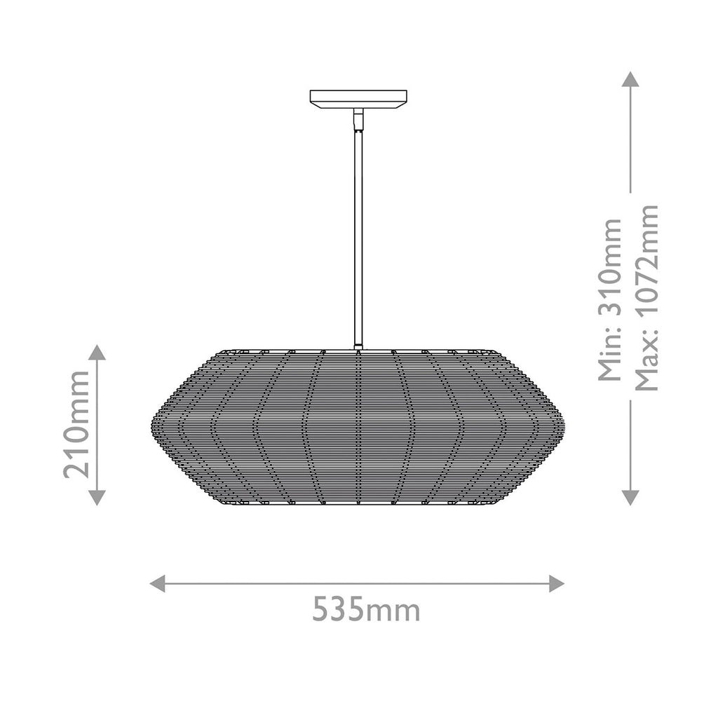 QN-LUCA-P-S-BK-CAM Luca 3 Light Duo-Mount Pendant Black/Camel
