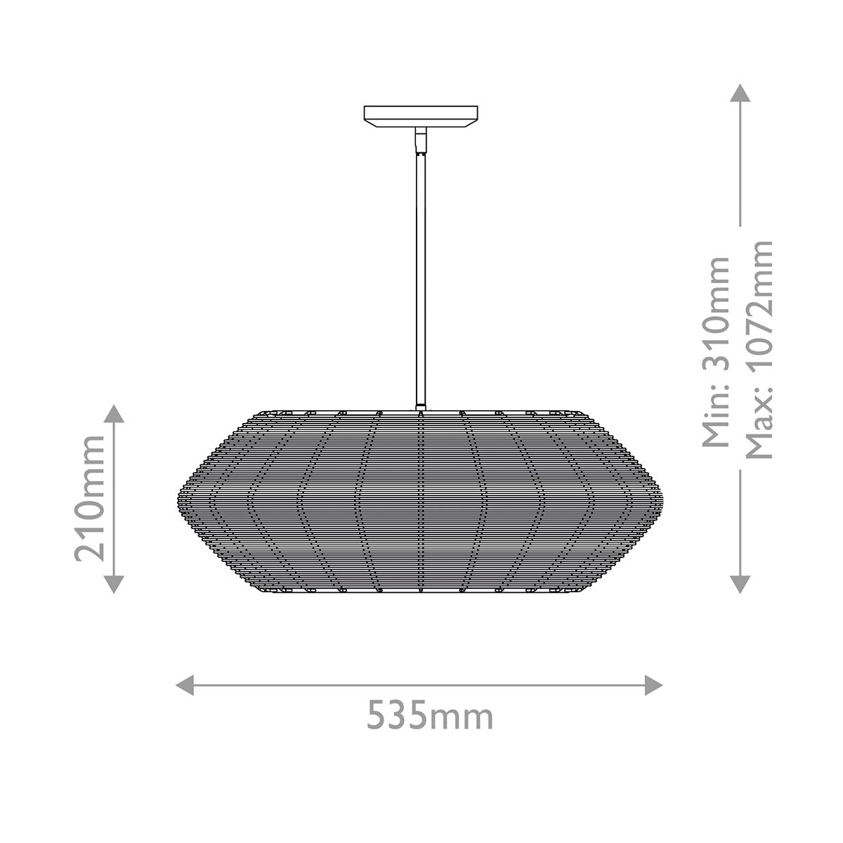 QN-LUCA-P-S-BK-CAM Luca 3 Light Duo-Mount Pendant Black/Camel