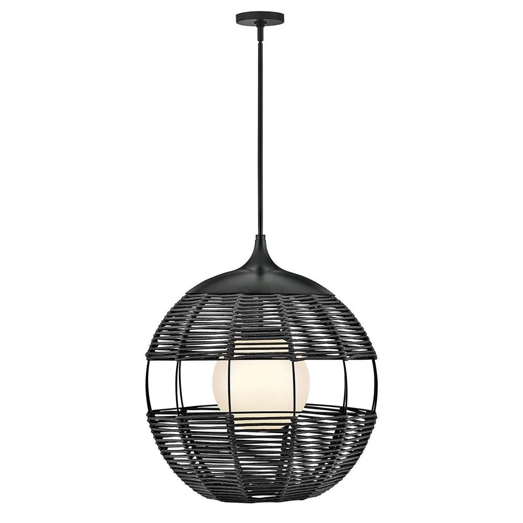 QN-MADDOX-P-M-BK-BK Maddox 1 Light Medium Outdoor Pendant Black