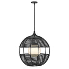 QN-MADDOX-P-M-BK-BK Maddox 1 Light Medium Outdoor Pendant Black