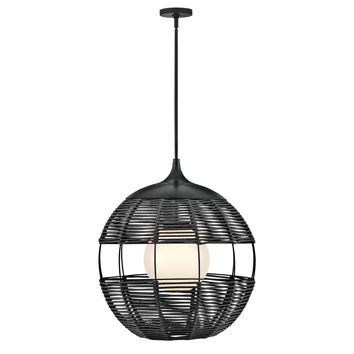 QN-MADDOX-P-M-BK-BK Maddox 1 Light Medium Outdoor Pendant Black