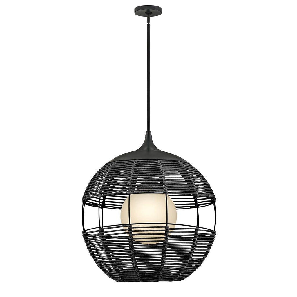QN-MADDOX-P-M-BK-BK Maddox 1 Light Medium Outdoor Pendant Black
