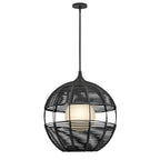 QN-MADDOX-P-M-BK-BK Maddox 1 Light Medium Outdoor Pendant Black