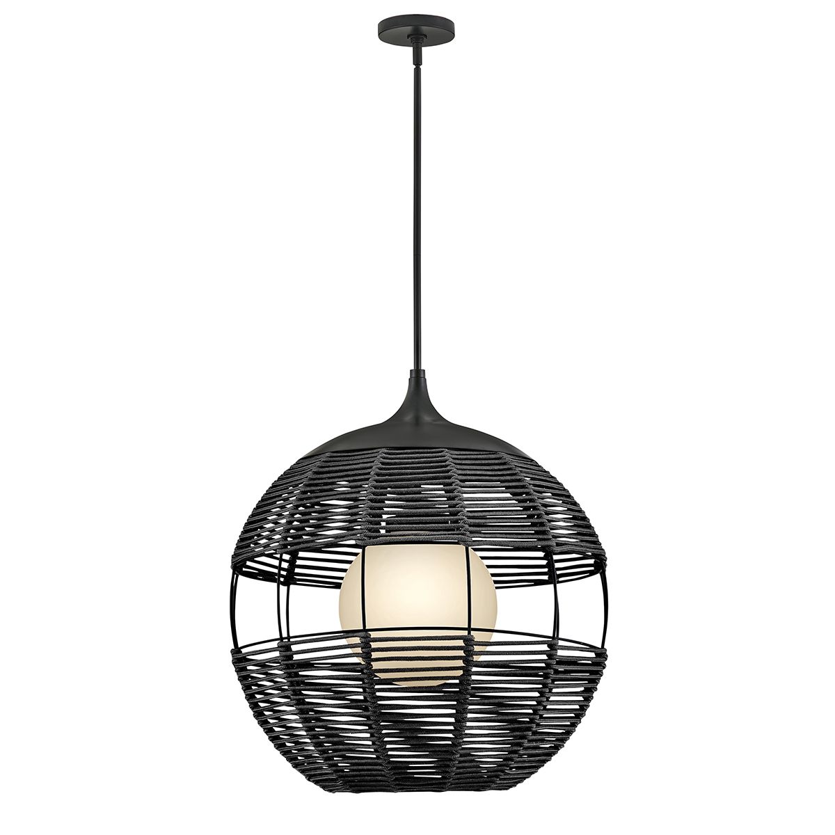 QN-MADDOX-P-M-BK-BK Maddox 1 Light Medium Outdoor Pendant Black