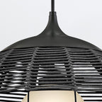QN-MADDOX-P-M-BK-BK Maddox 1 Light Medium Outdoor Pendant Black