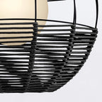QN-MADDOX-P-M-BK-BK Maddox 1 Light Medium Outdoor Pendant Black